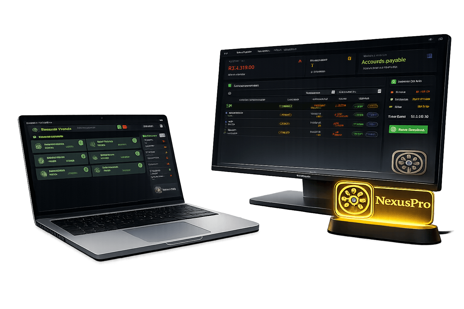 Interface do Sistema de Gestão Empresarial NexusPro